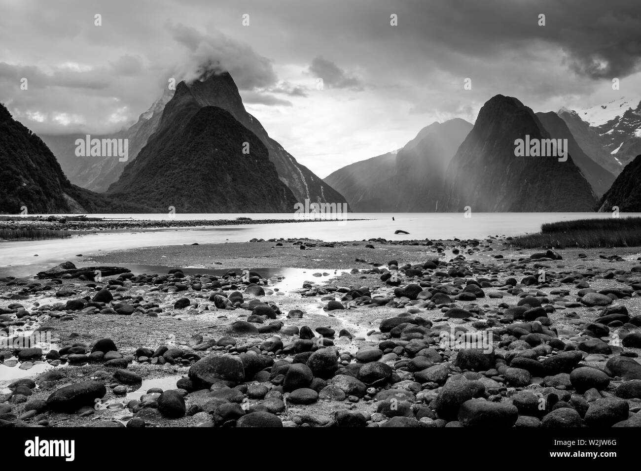 Milford Sound, Fiordland National Park, South Island, New Zealand Banque D'Images