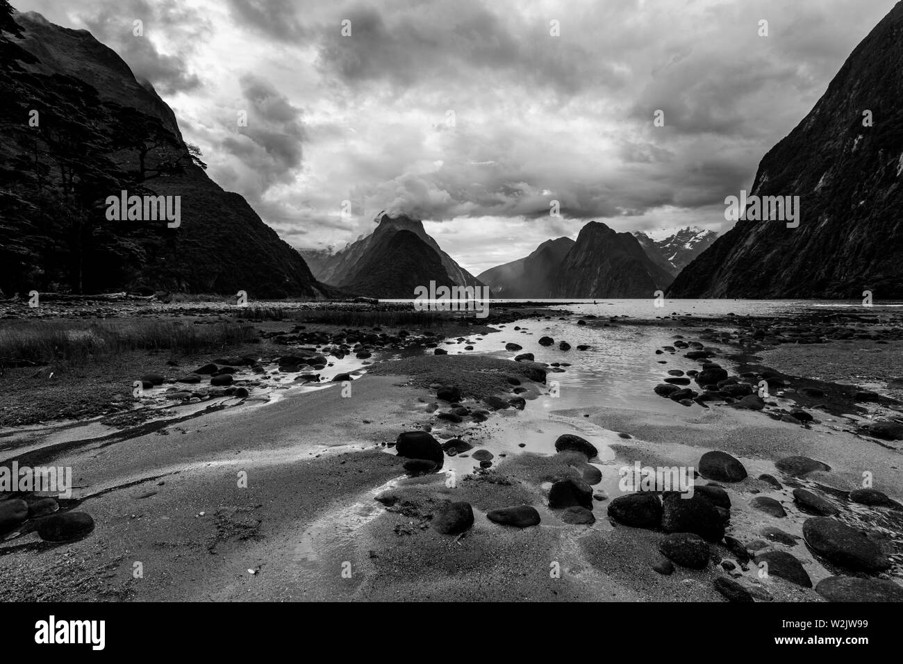 Milford Sound, Fiordland National Park, South Island, New Zealand Banque D'Images