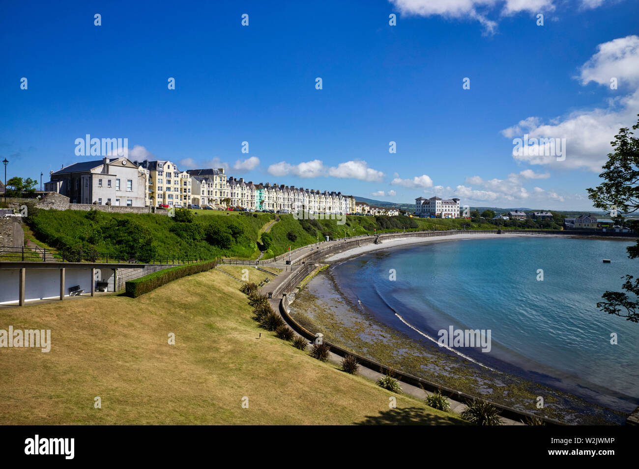 La plage de Port St Mary dans l'île de Man Banque D'Images