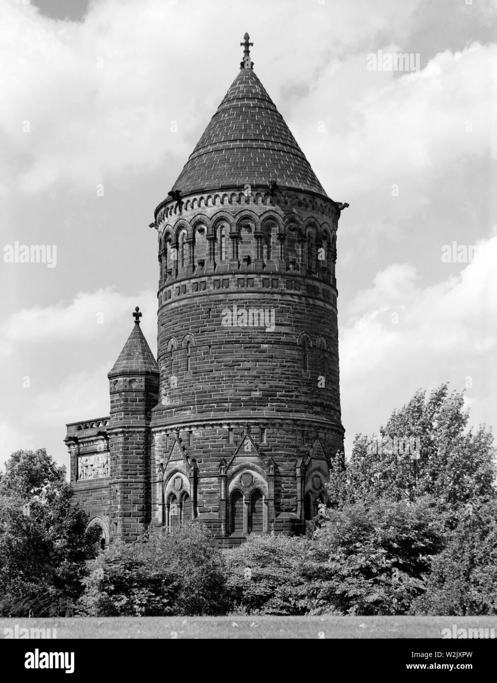 Le président James Abram Garfield Monument, Euclid Avenue, 12316 Cleveland, Cuyahoga County, Ohio, USA, Photo de Martin Linsey, bâtiments historiques de l'enquête américaine, 1930 Banque D'Images