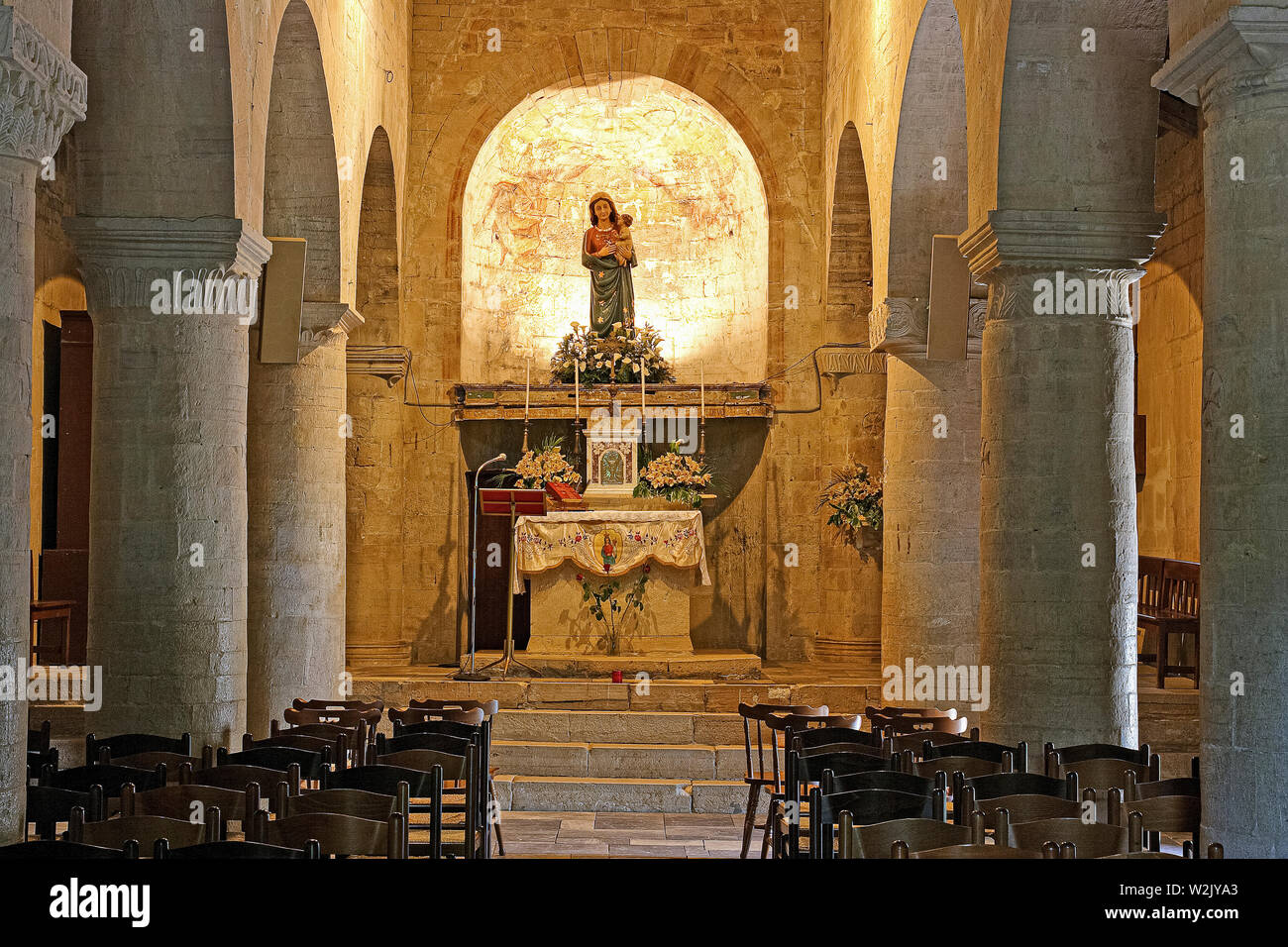 Italie Molise Matrice (CB) - Eglise Santa Maria della Strada XI - XII siècle Banque D'Images
