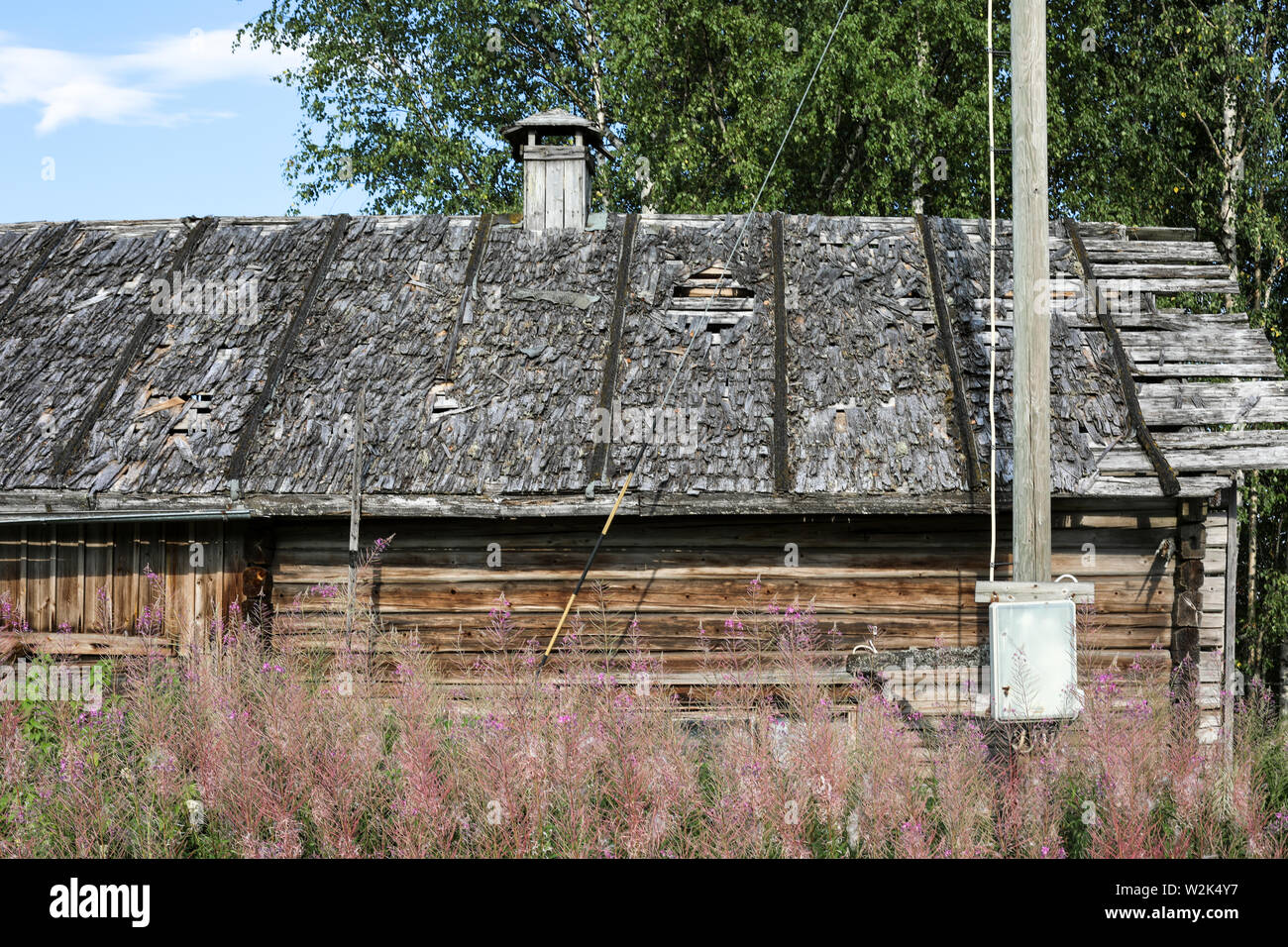 Ferme abandonnée à Ylöjärvi, Finlande Banque D'Images