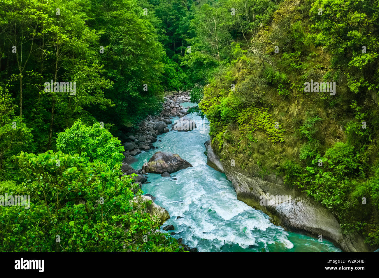 Rivière d'everest trek au Népal Banque D'Images Rivière d'everest trek au Népal Banque D'Images
