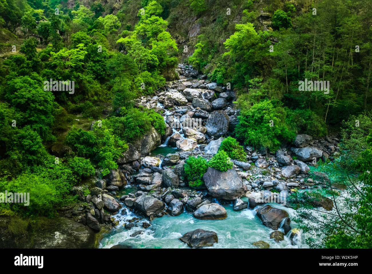 Rivière d'everest trek au Népal Banque D'Images Rivière d'everest trek au Népal Banque D'Images