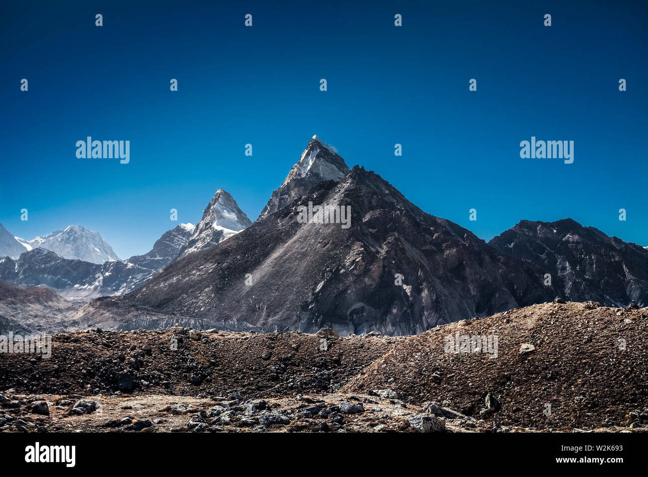 Beau paysage de Himalays, Népal Banque D'Images Beau paysage de Himalays, Népal Banque D'Images