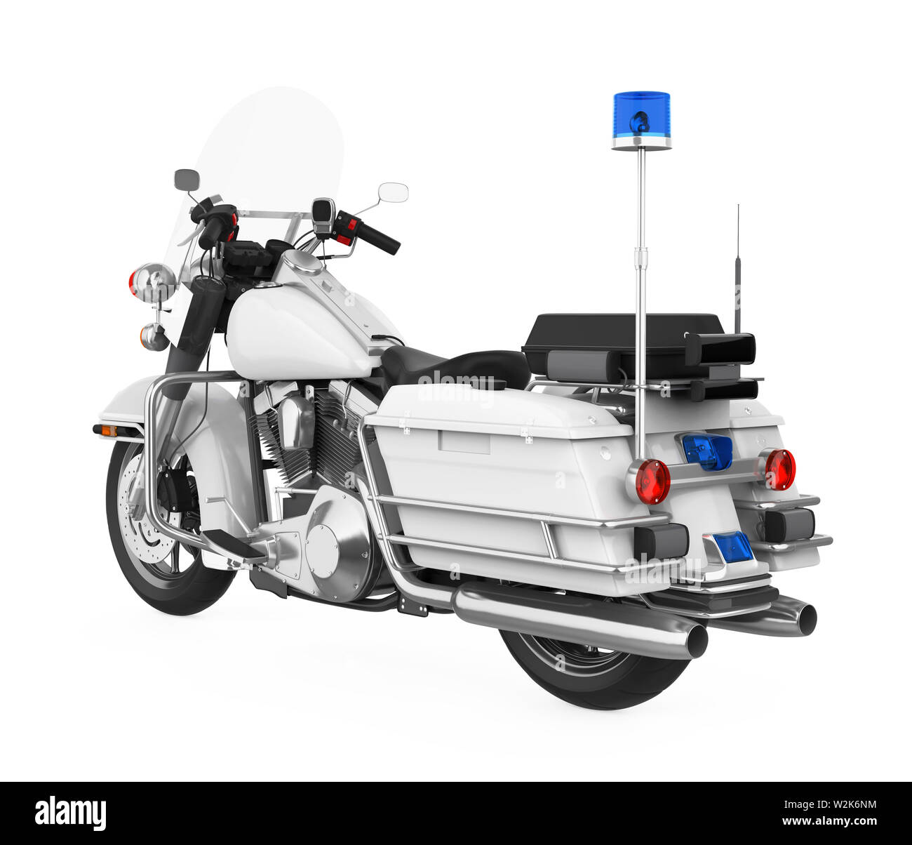 La patrouille de police isolés Moto Banque D'Images