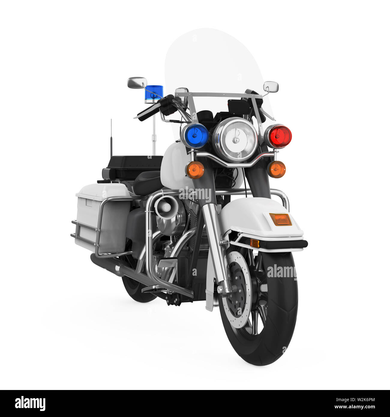 La patrouille de police isolés Moto Banque D'Images