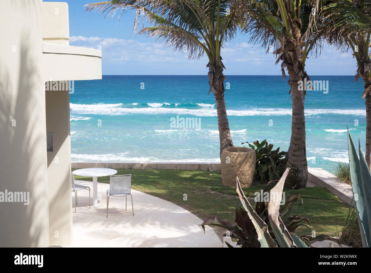 Villa paisible au bord de la mer, Palm Beach, en Floride Banque D'Images