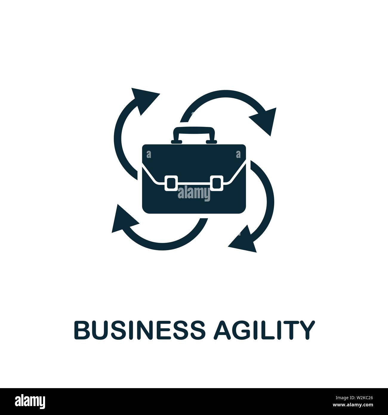 Symbole d'icône de vecteur agilité métier. Signe créatif de la collection Agile Icons. Icône d'agilité professionnelle plate pour ordinateur et mobile Illustration de Vecteur