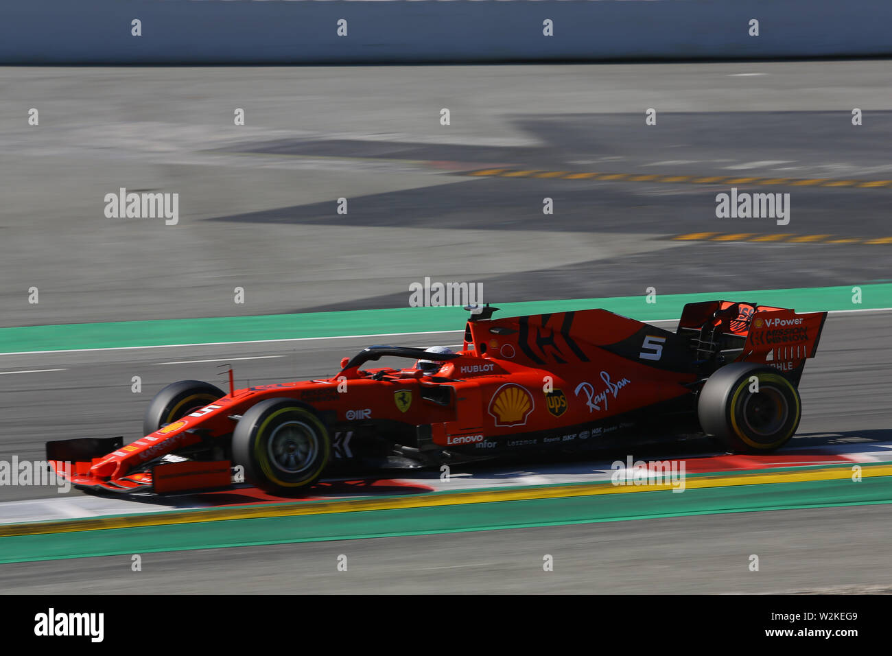 Sebastian Vettel, Scuderia Ferrari, Ferrari SF90, test de l'hiver 2019, le Circuit de Catalunya Banque D'Images