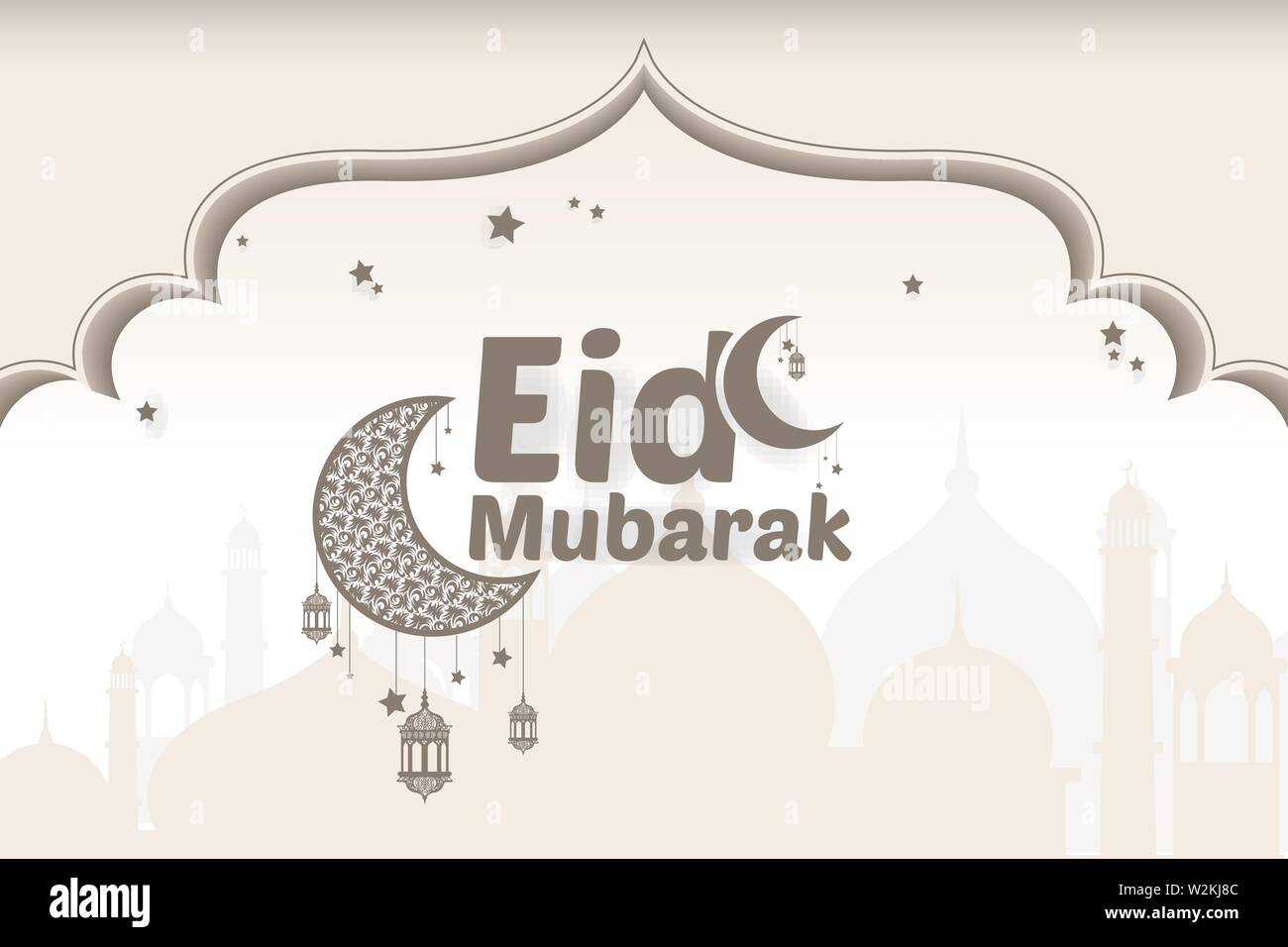 Joyeux Aïd Mubarak Messages d'arrière-plan d'illustration vectorielle Illustration de Vecteur