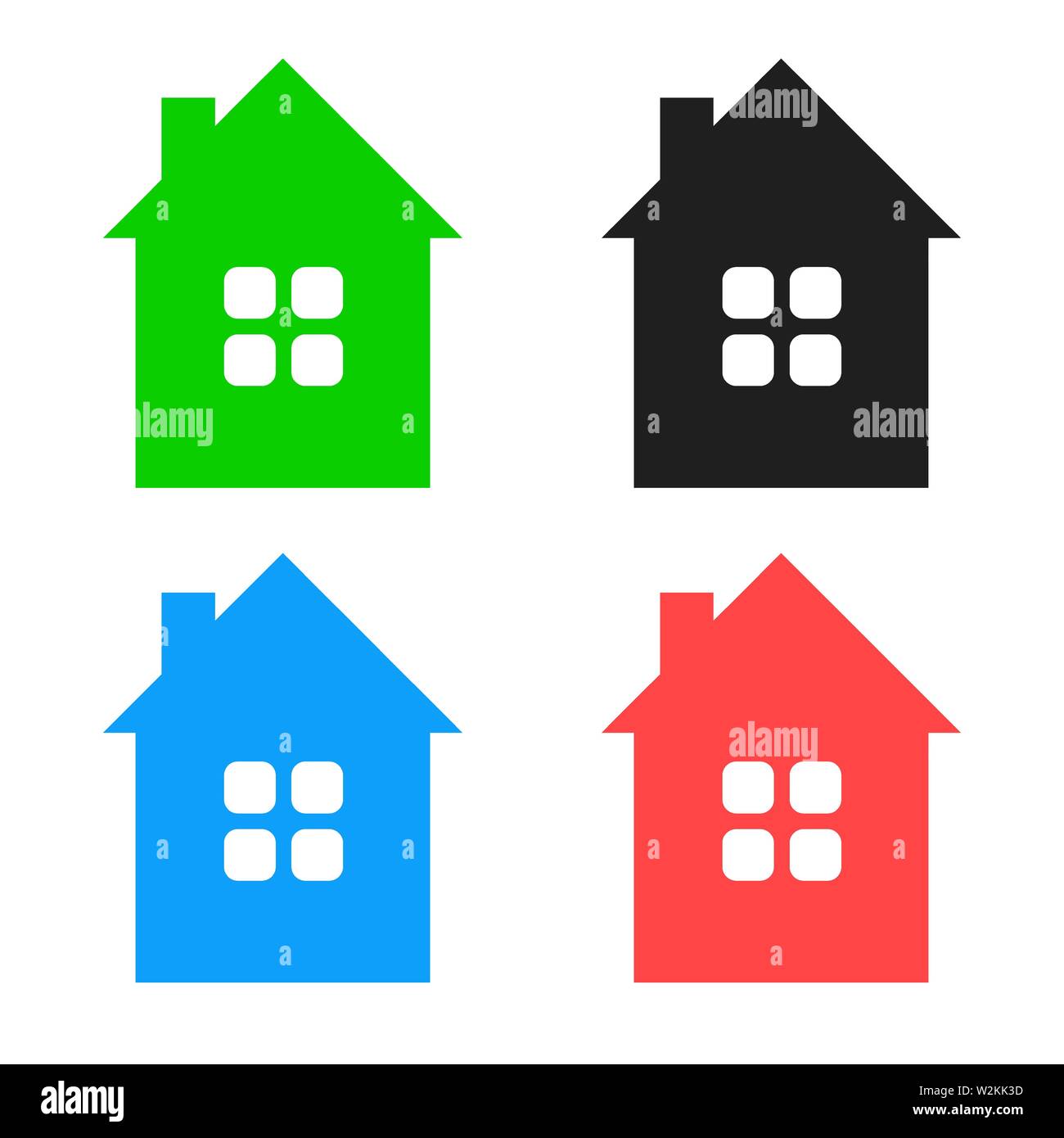 Maison colorée en EPS 10 icônes vecteur. Des illustrations simples et élégantes de l'immobilier d'affaires liées au design. Illustration de Vecteur