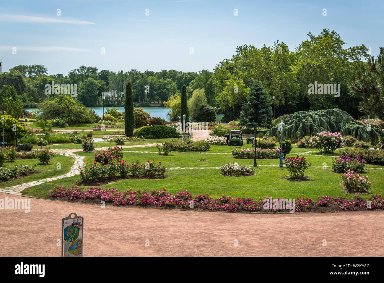 Le Parc de la tête d'or ou le parc de la tête d'Or, un vaste parc urbain, Lyon, France Banque D'Images
