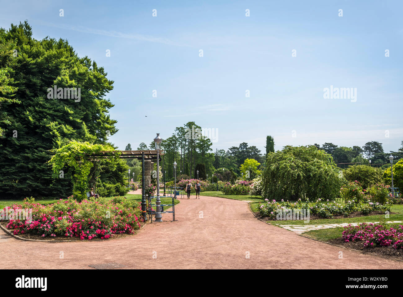 Le Parc de la tête d'or ou le parc de la tête d'Or, un vaste parc urbain, Lyon, France Banque D'Images
