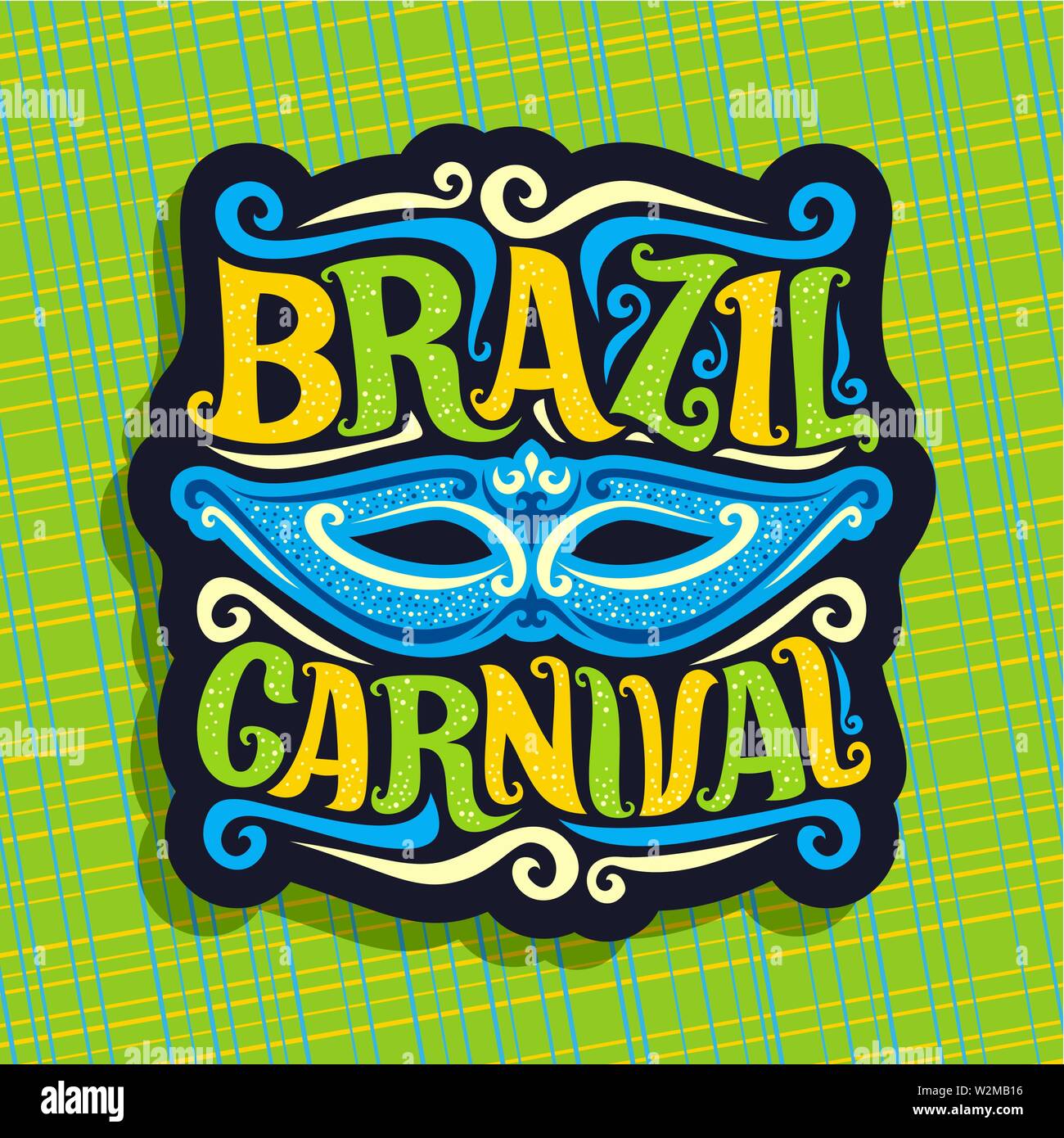 Logo vector pour le carnaval du Brésil Illustration de Vecteur