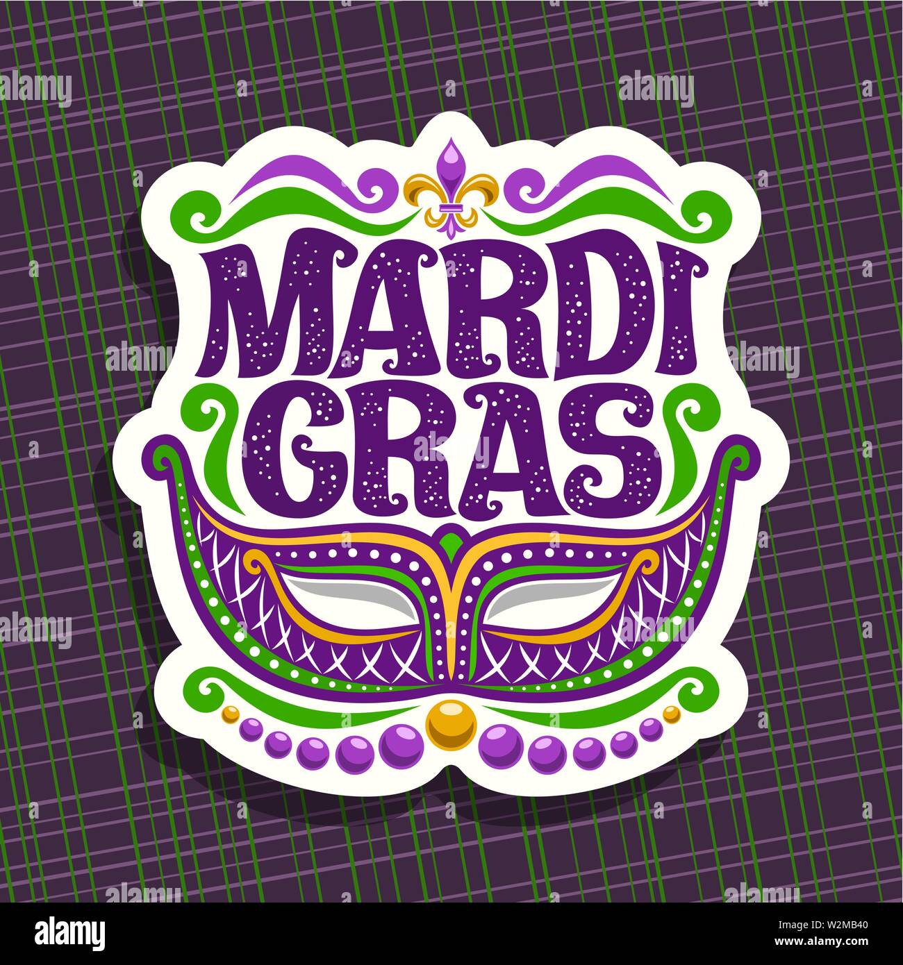 Logo Vector pour Mardi Gras Illustration de Vecteur