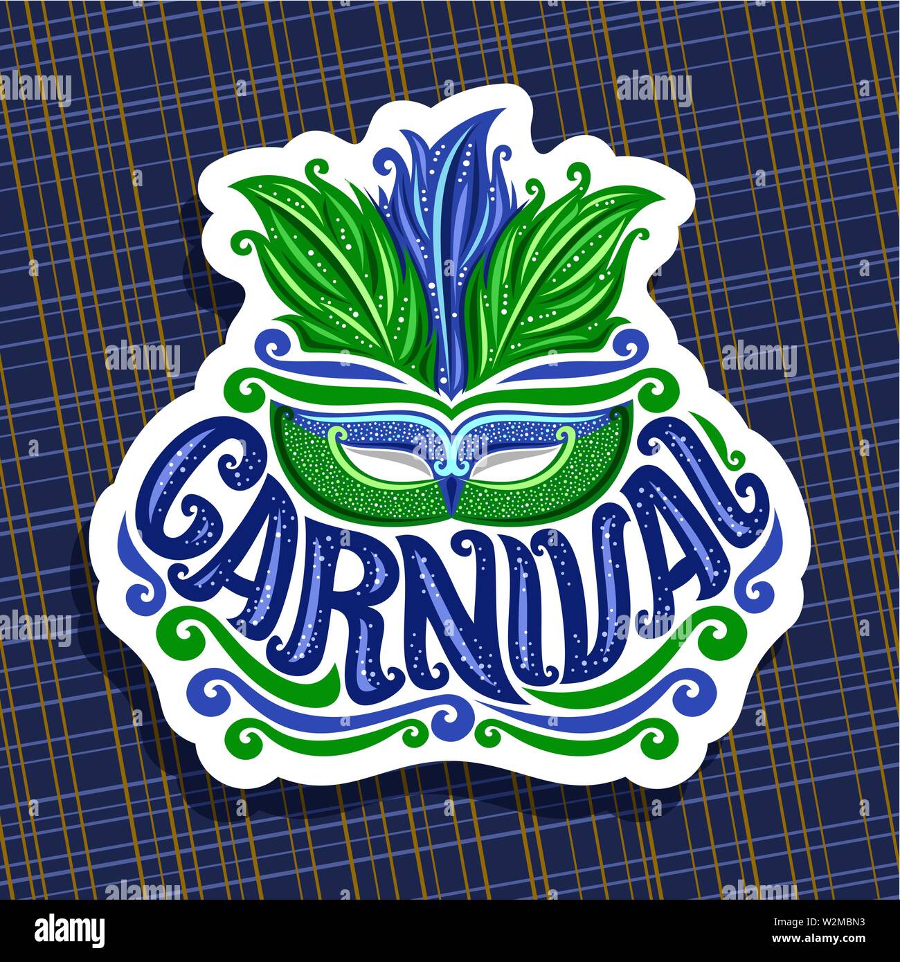 Logo vector pour le carnaval Illustration de Vecteur