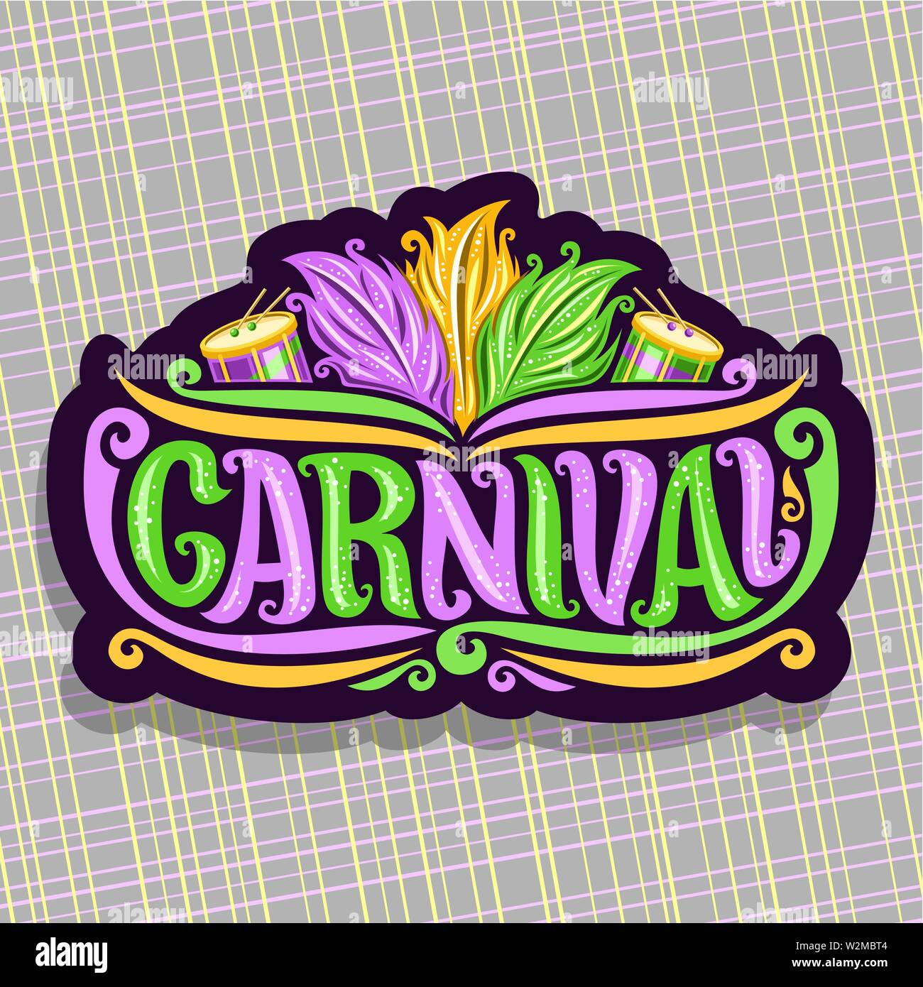 Logo vector pour le carnaval Illustration de Vecteur