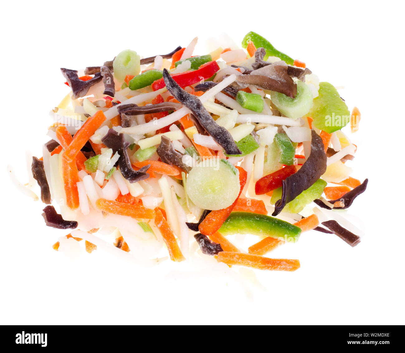 Mélanger les légumes congelés chinois avec les champignons, les germes de soja, bambou Banque D'Images