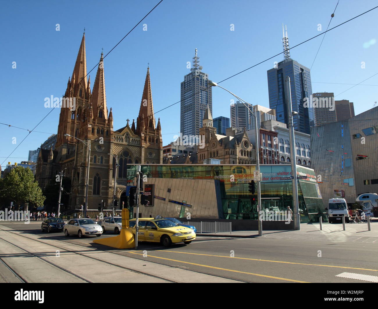 Melbourne, capitale de Victoria, en Australie. Ville où le moderne rencontre le vieux et classique Banque D'Images