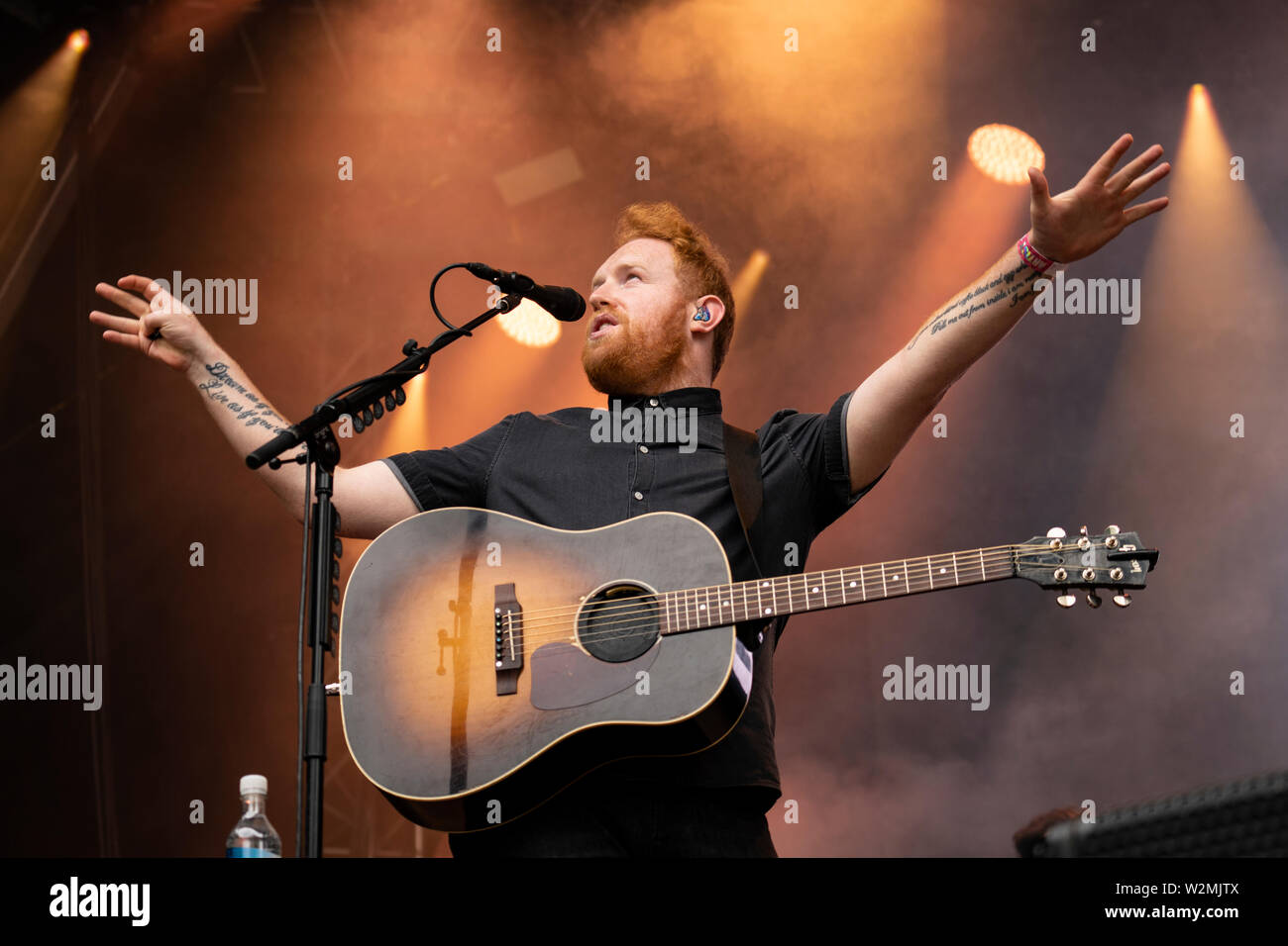 Bergen, Norvège - Juin 14th, 2019. La chanteuse irlandaise, auteur-compositeur et musicien Gavin James effectue un concert live au cours de la fête de la musique 2019 Bergenfest norvégien de Bergen. (Photo crédit : Gonzales Photo - Jarle H. MEO). Banque D'Images