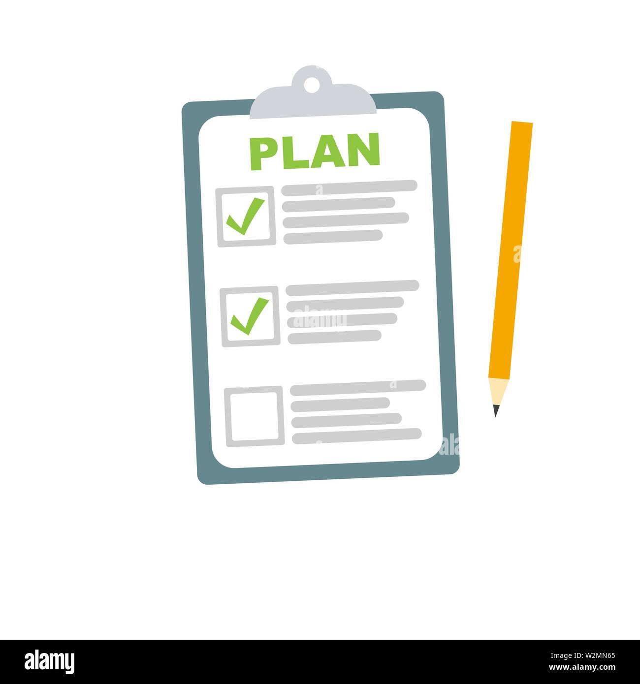 Clipboardicon planification icône de validation. Vector EPS10 Illustration de Vecteur