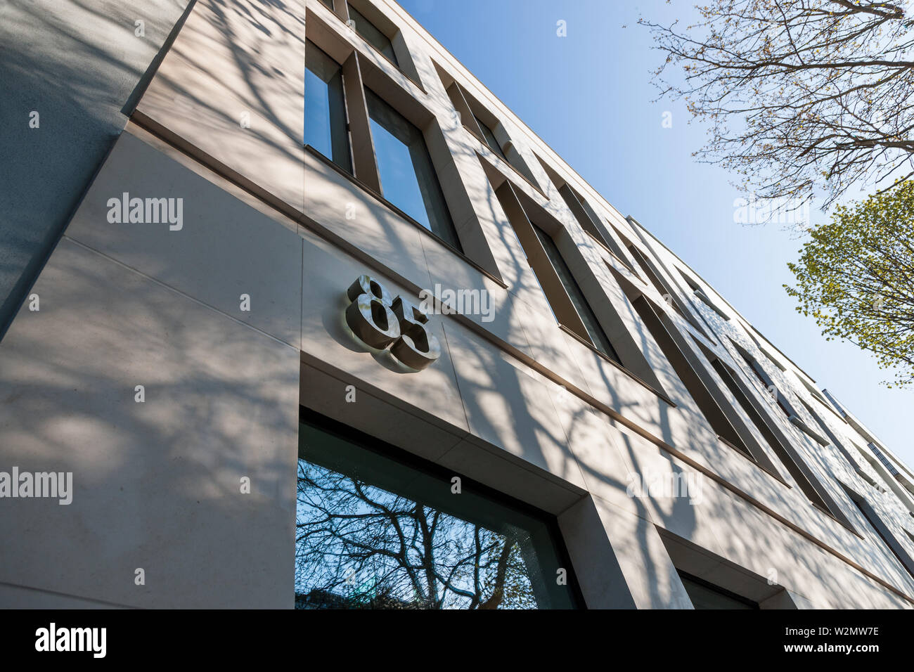 La ville de Cork, Cork, Irlande. Le 05 avril, 2019. Une section de la façade de 85 South Mall, Cork, Irlande. Banque D'Images