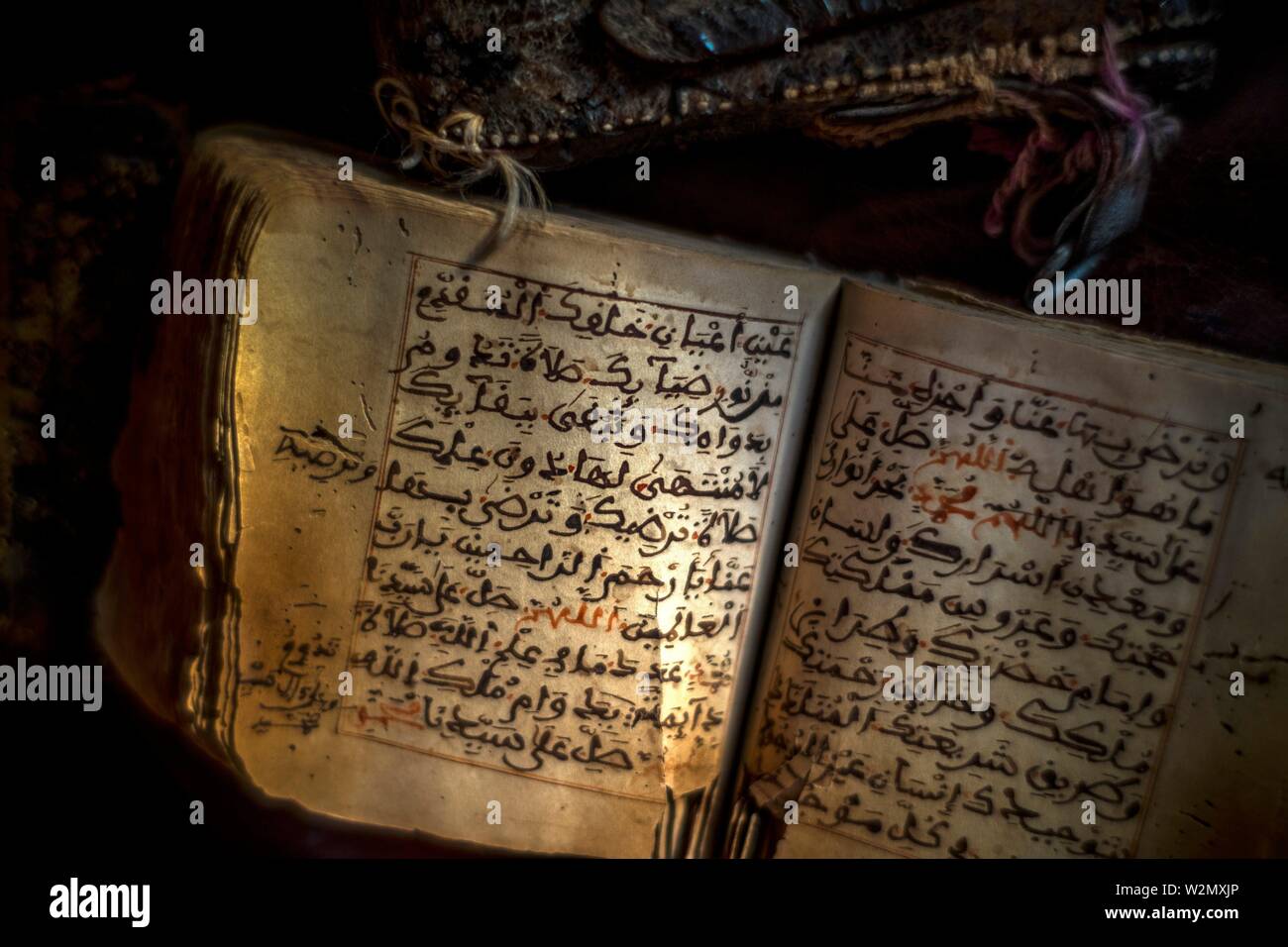 La religion, l'Islam, 'Hadiths' livre, du Maroc, 19e siècle Banque D'Images