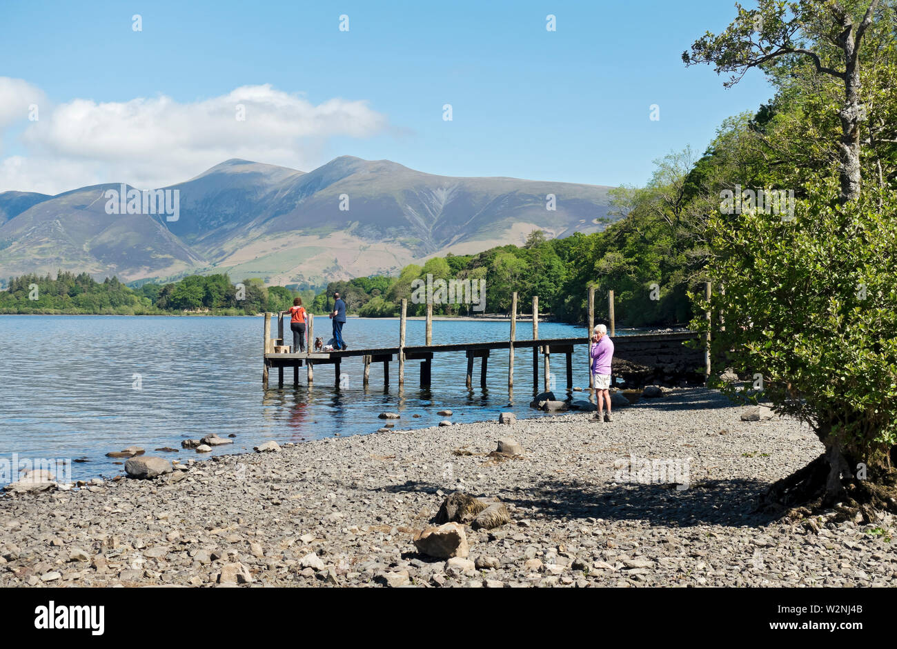 En regardant en direction de Derwentwater Skiddaw près de Keswick Lake District National Park Cumbria England UK Royaume-Uni GB Grande Bretagne Banque D'Images