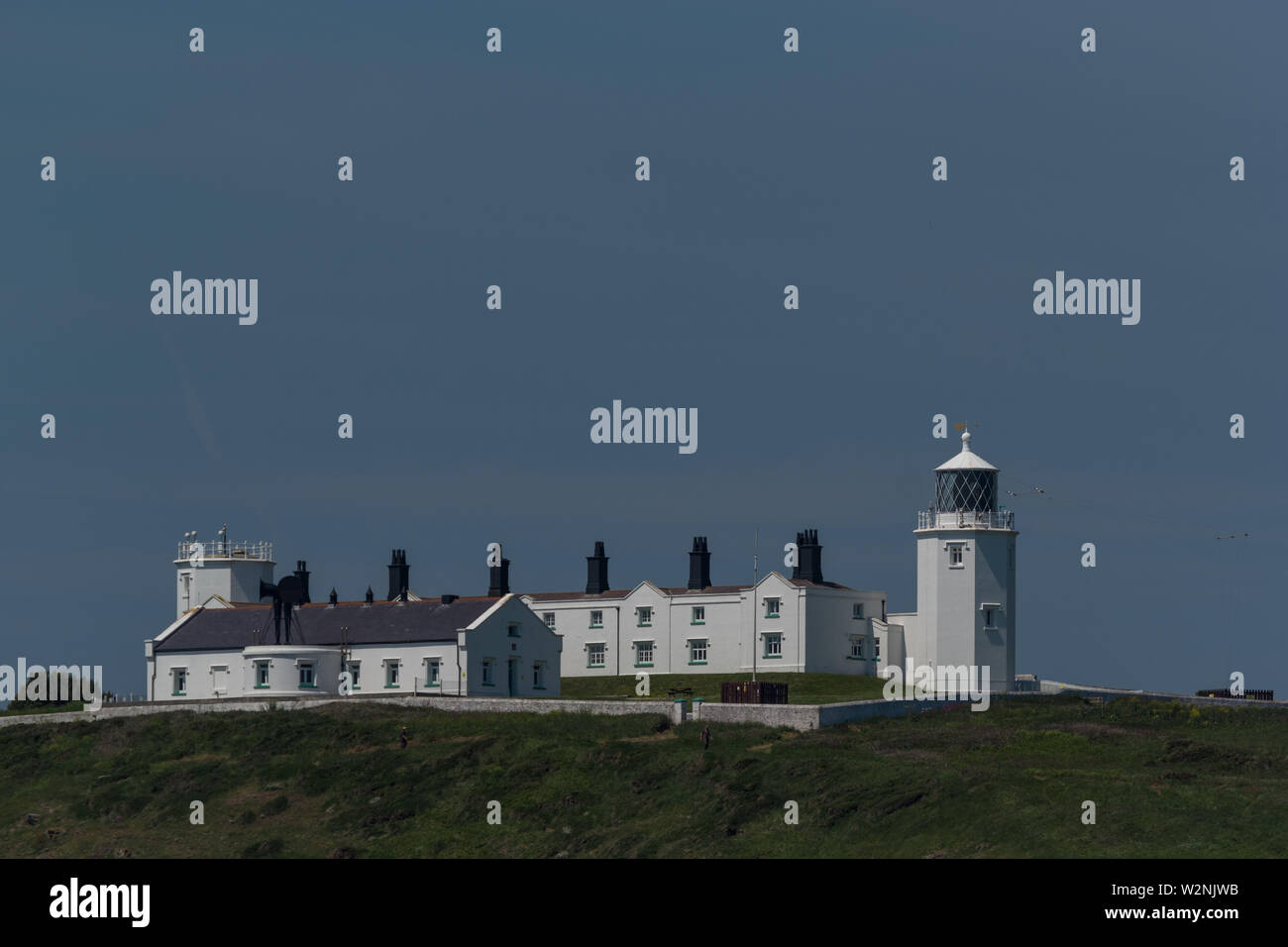 Phare de Lizard point (vue de la mer) Banque D'Images