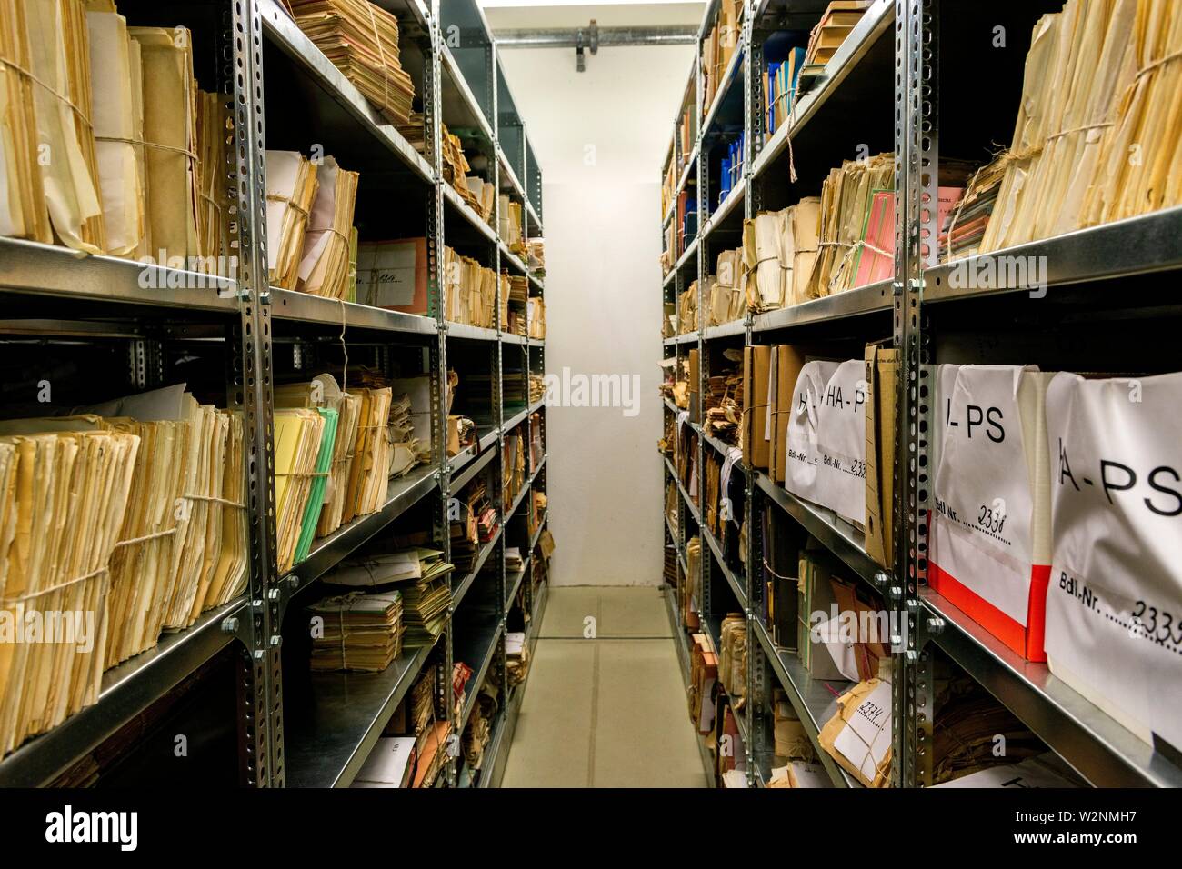 Berlin, Allemagne. La BStU est responsable pour le stockage et la conservation des archives de l'ex-Stasi MfS / Service de renseignement de la SED Banque D'Images