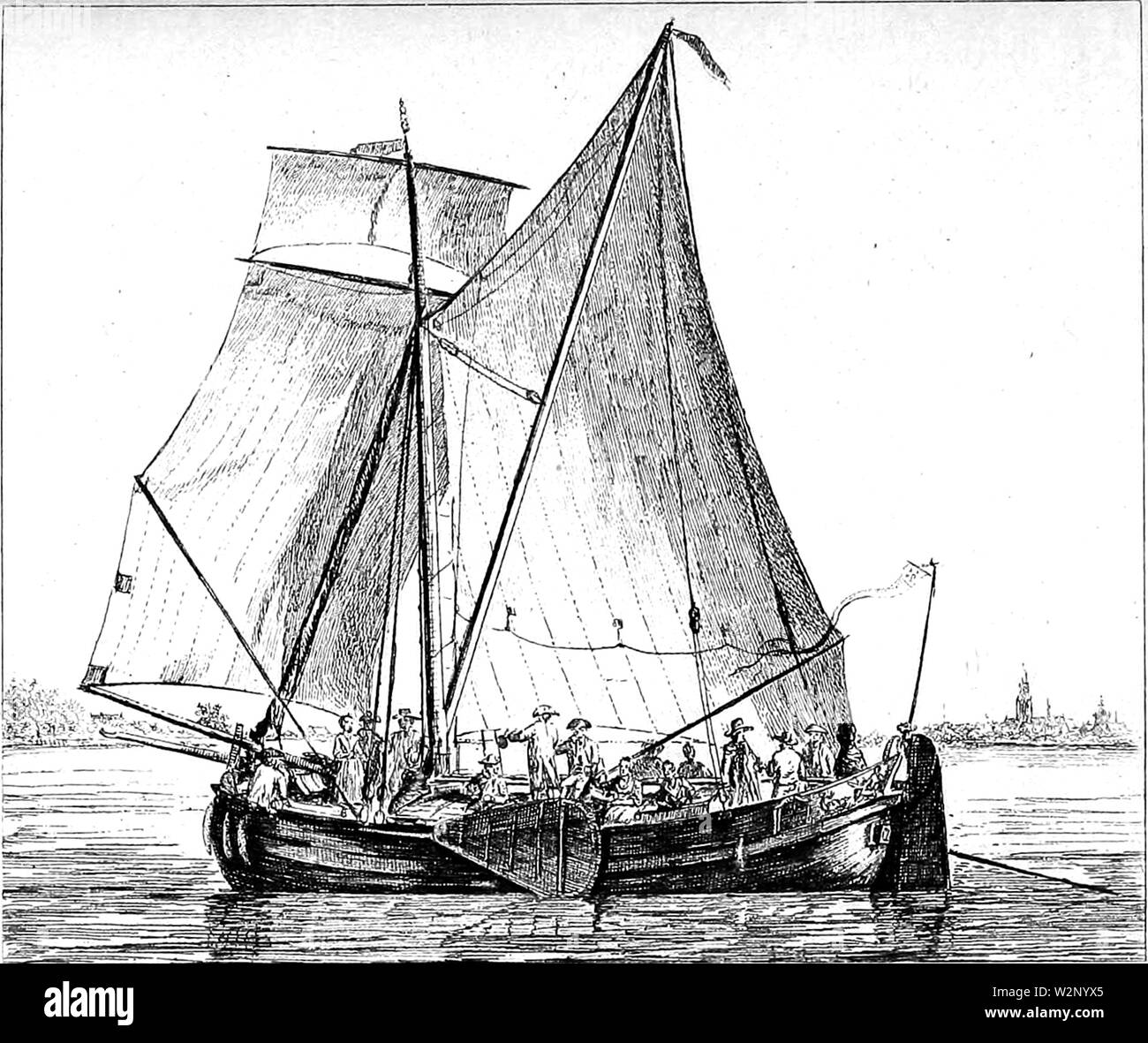 137 L'histoire du yachting Banque D'Images