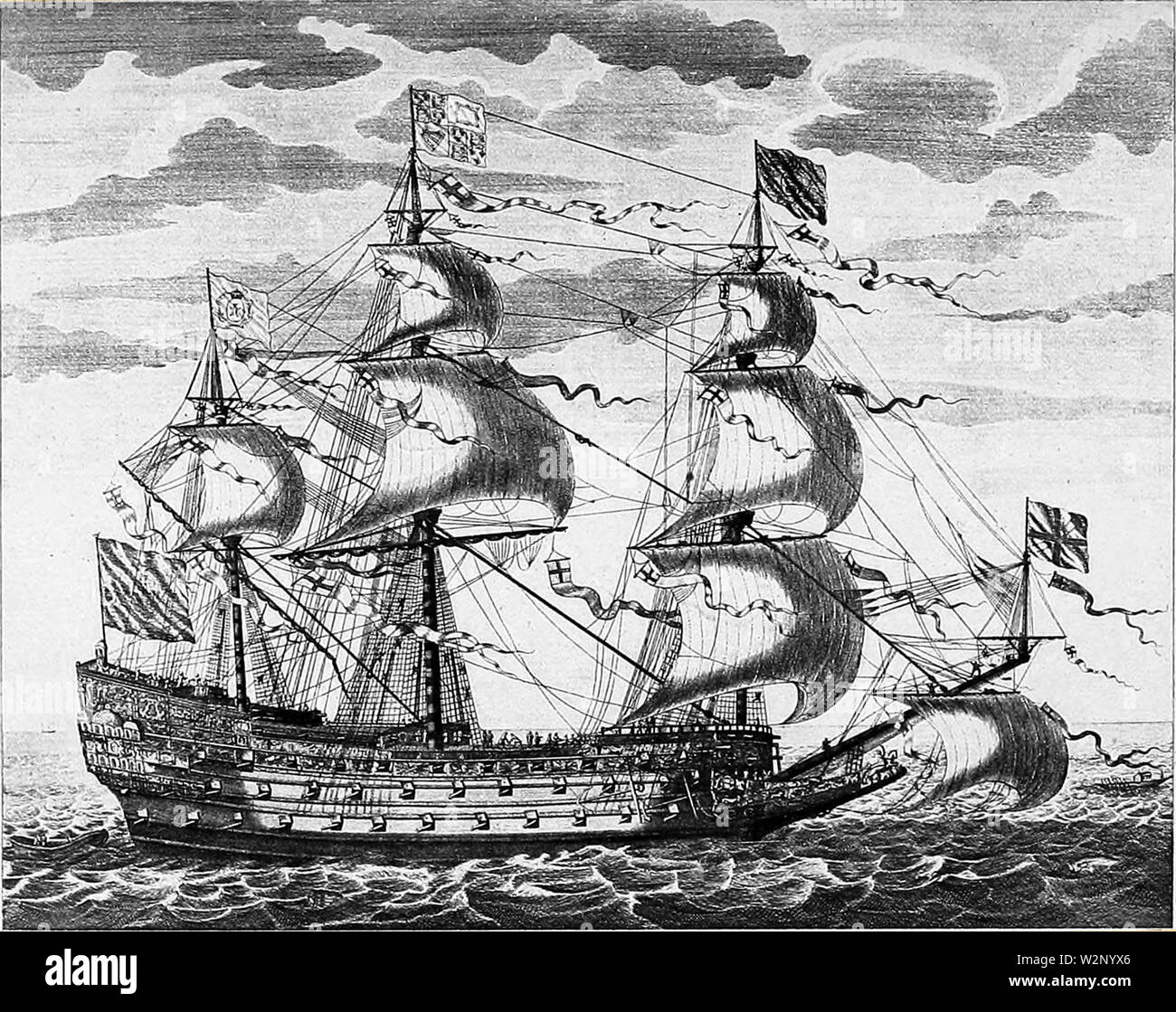 155 L'histoire du yachting Banque D'Images