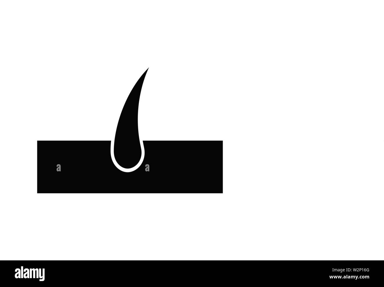 Icône cheveux isolé sur fond blanc. Vector Illustration de Vecteur