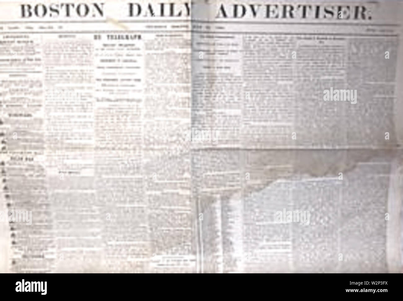 BostonDailyAdvertiser27 juillet 1865 Banque D'Images