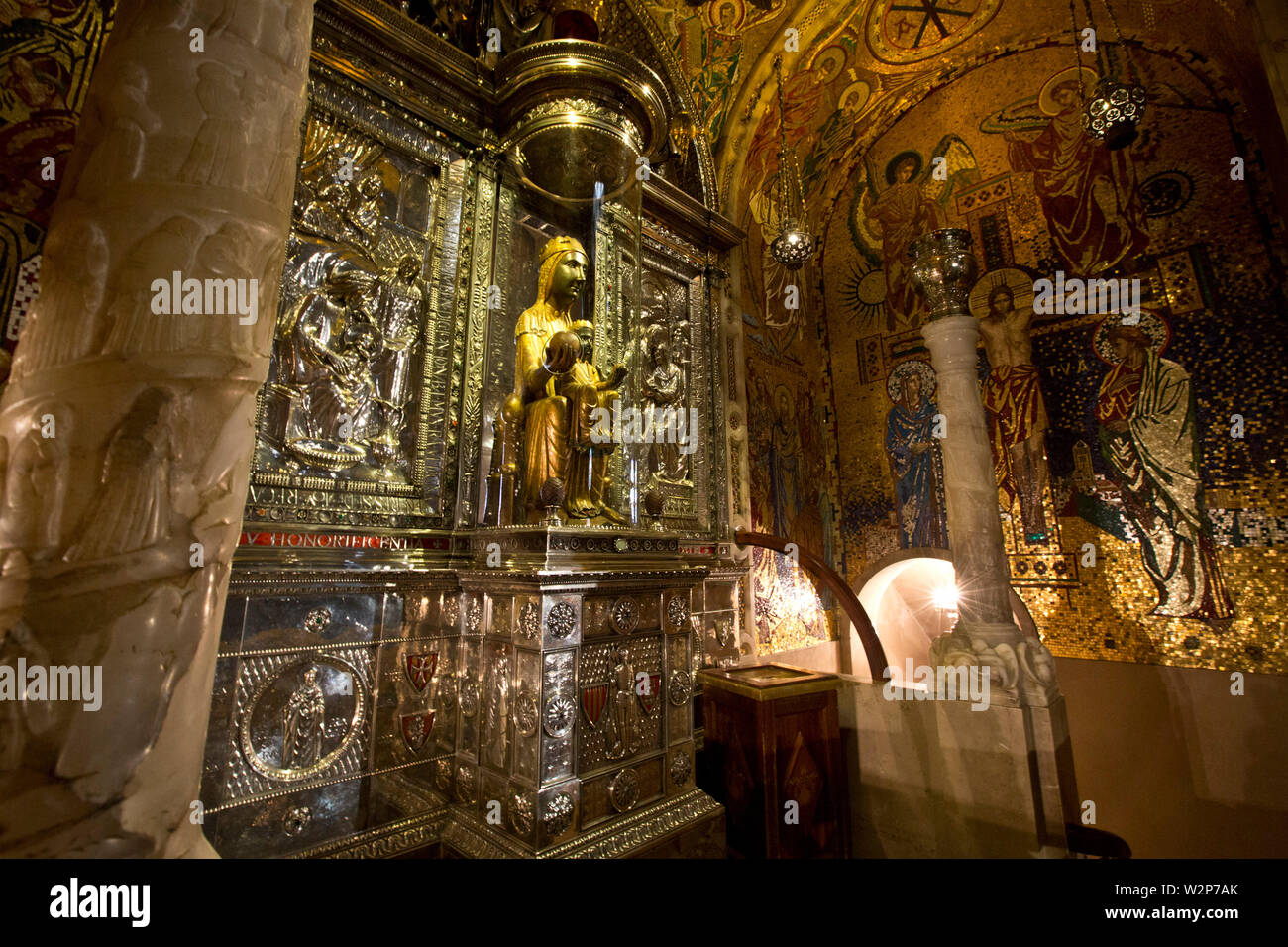 L'ABBAYE DE SANTA MARIA DE MONTSERRAT, ESPAGNE Banque D'Images