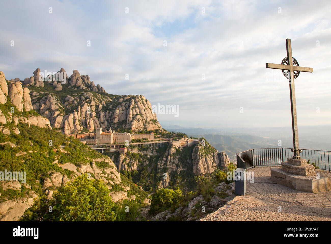 L'ABBAYE DE SANTA MARIA DE MONTSERRAT, ESPAGNE Banque D'Images