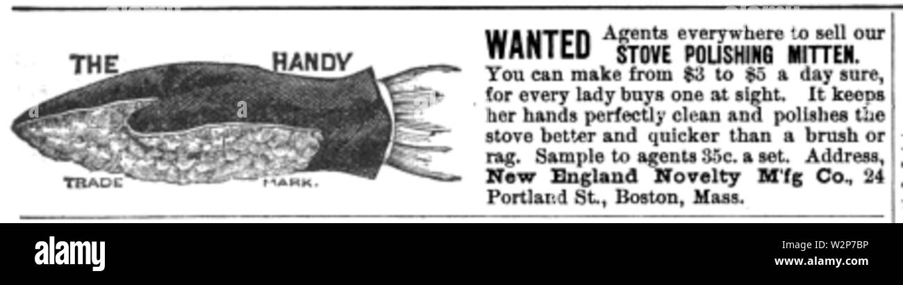 NewEnglandNovelty PortlandSt 1893 mitten Boston annonce NewNation avril8 Banque D'Images