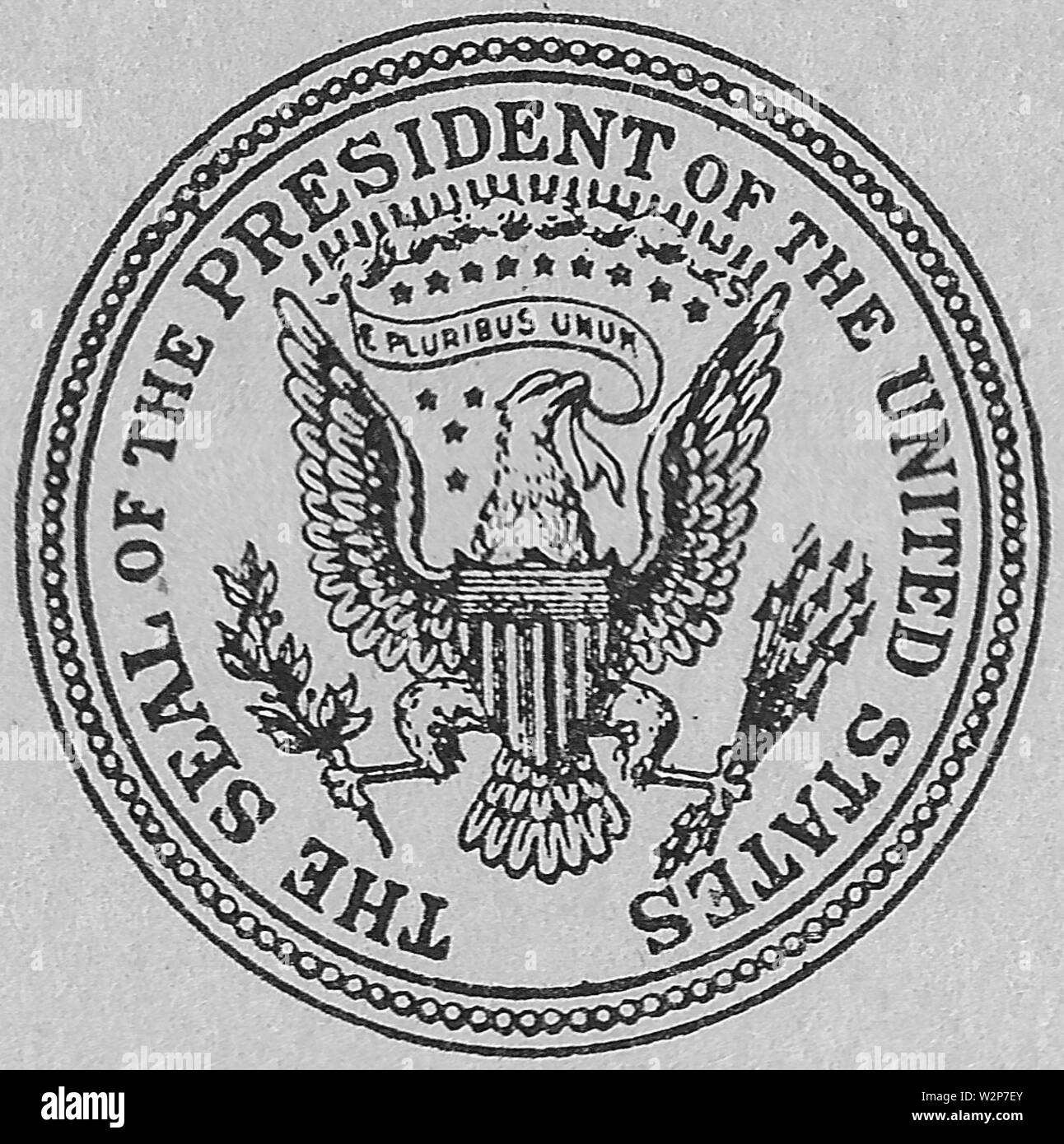 Nous sceau présidentiel scan 1894 Banque D'Images