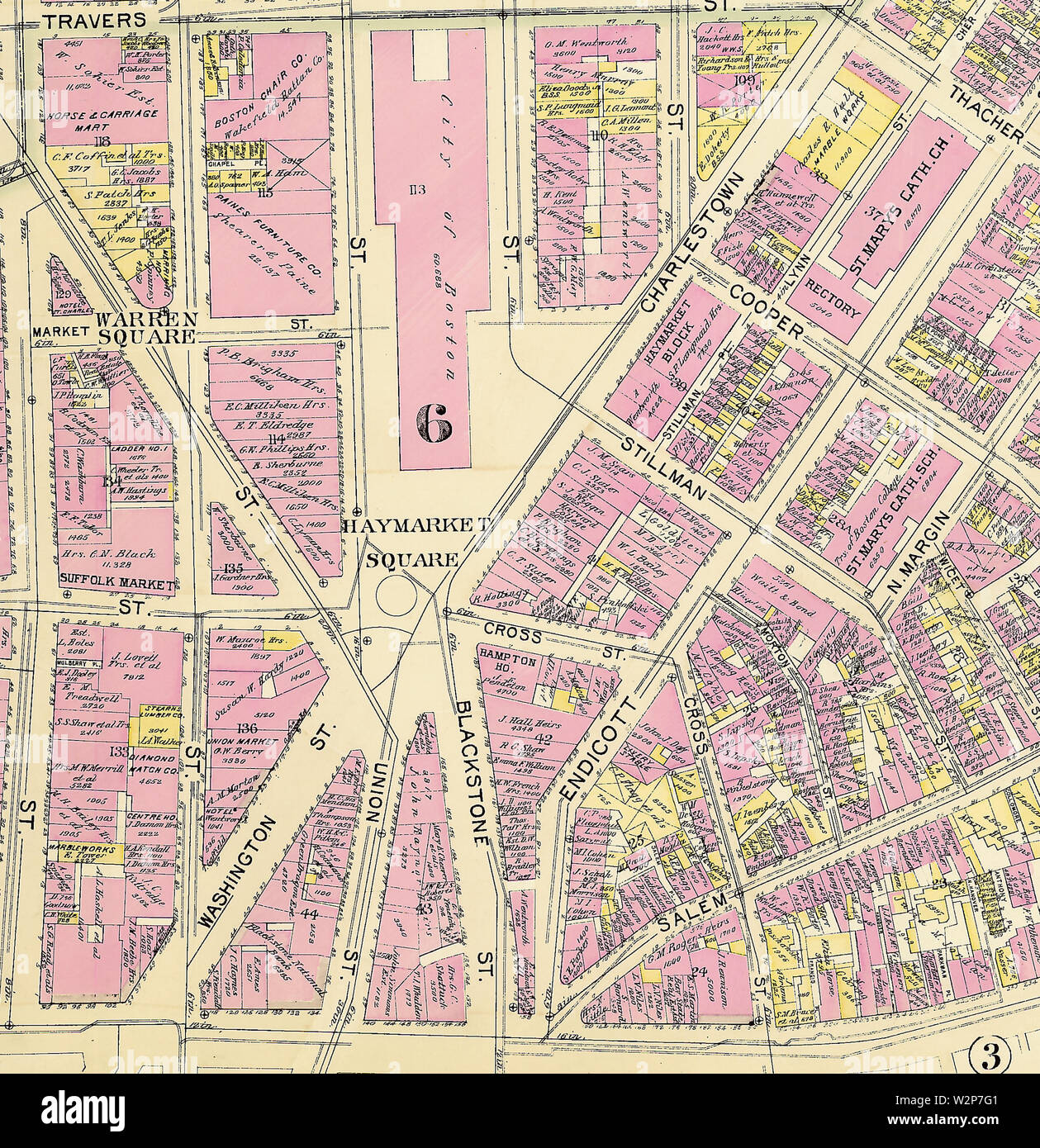 1895-Haymarket-Square-atlas Banque D'Images