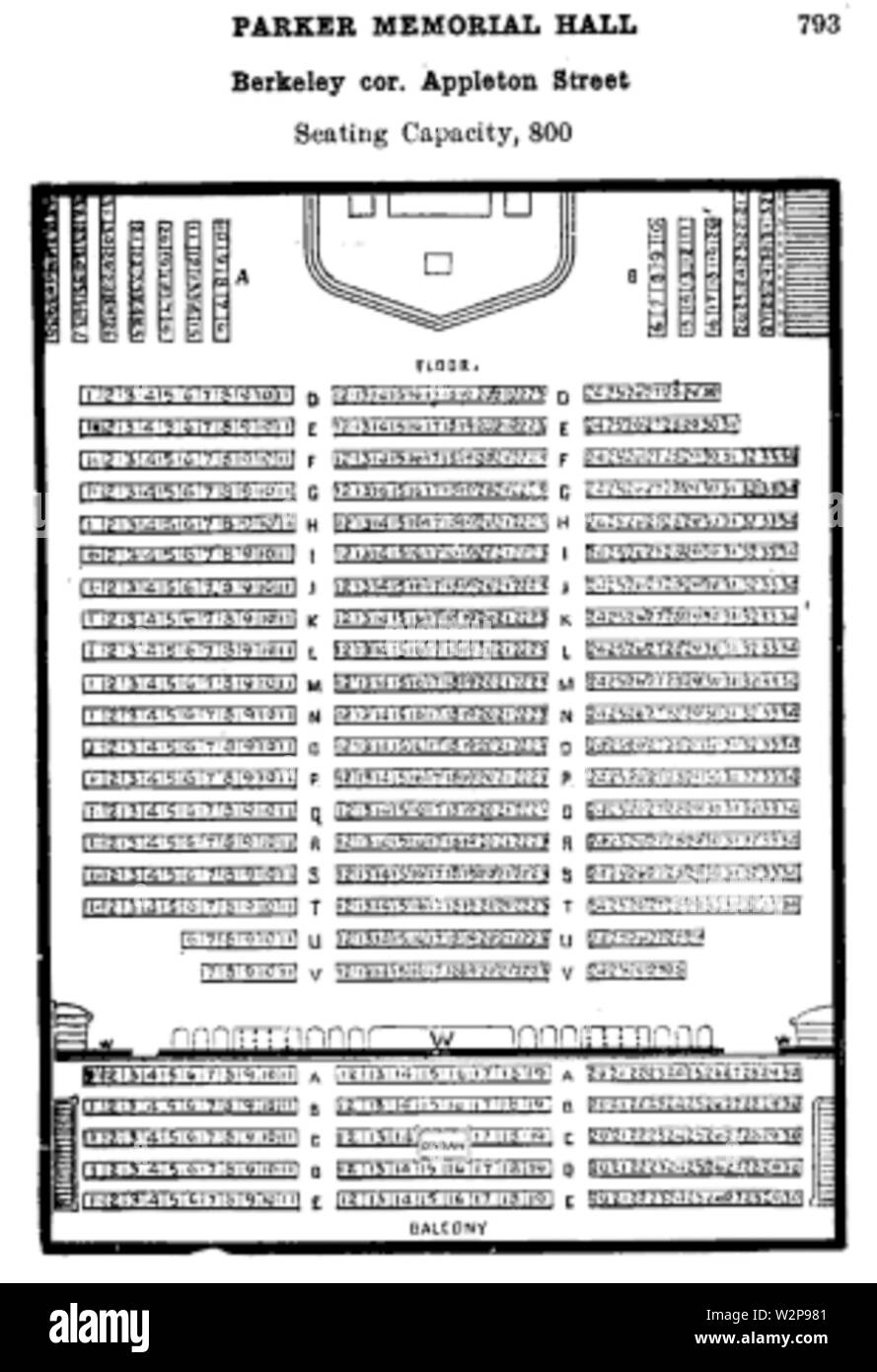 1908 BerkeleySt Boston Parker Memorial Hall Banque D'Images