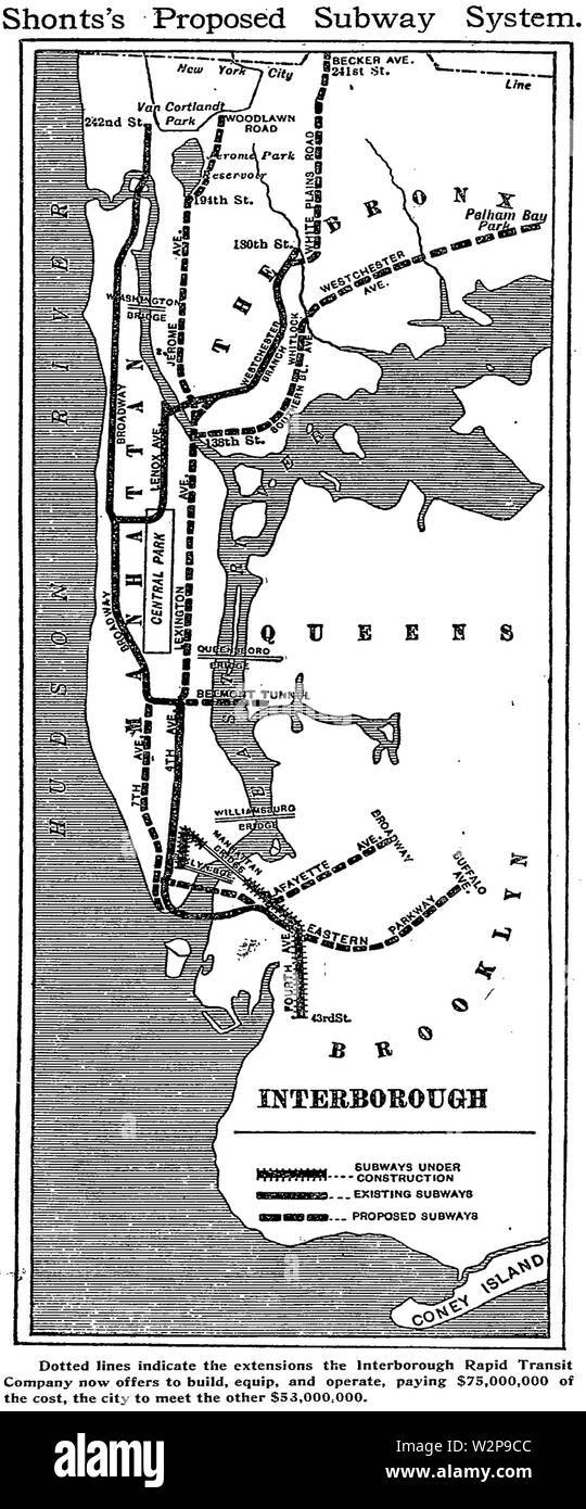 1910 Plan de l'IRT Banque D'Images