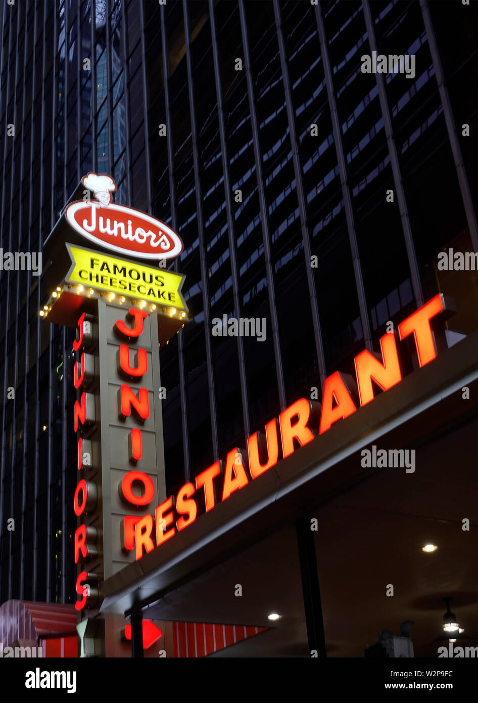 Juniors cheesecake restaurant à Times Square Manhattan NYC Banque D'Images