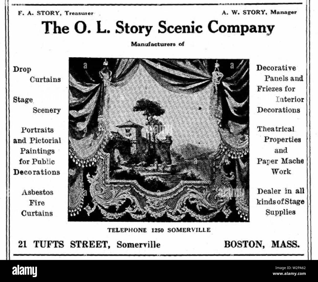 1916 O L'histoire Scenic annonce Co Banque D'Images