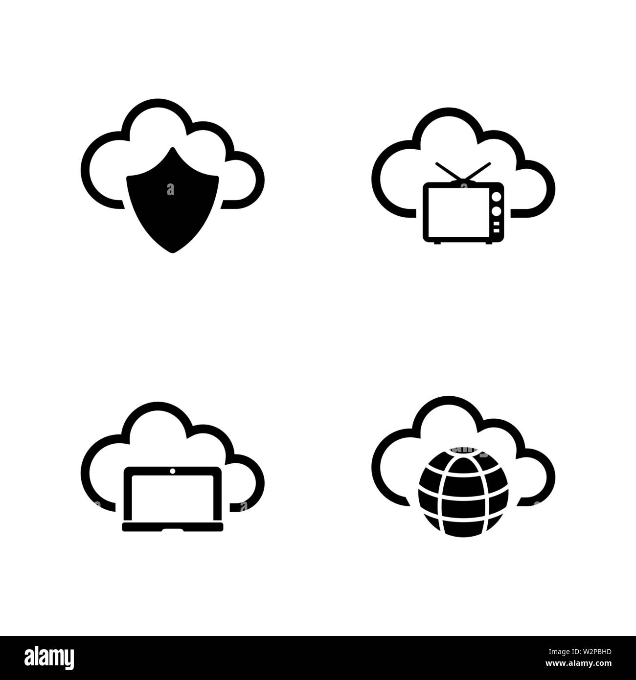 Nuage de l'ordinateur. Les simples Vector Icons Set pour la vidéo, les applications mobiles, sites Web, projets d'impression et de votre conception. Illustration plat noir sur blanc Ba Illustration de Vecteur Nuage de l'ordinateur. Les simples Vector Icons Set pour la vidéo, les applications mobiles, sites Web, projets d'impression et de votre conception. Illustration plat noir sur blanc Ba Illustration de Vecteur