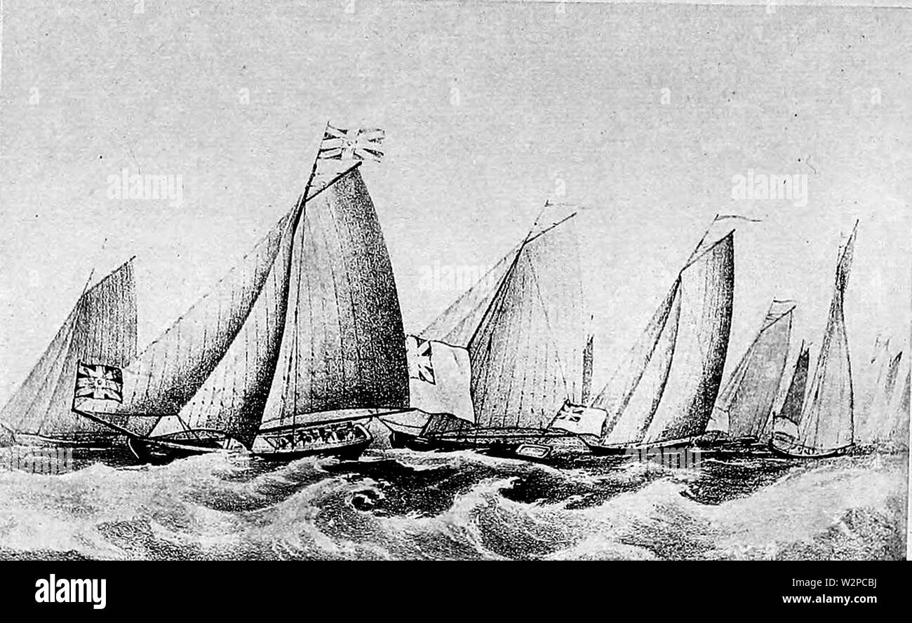 383 L'histoire du yachting Banque D'Images