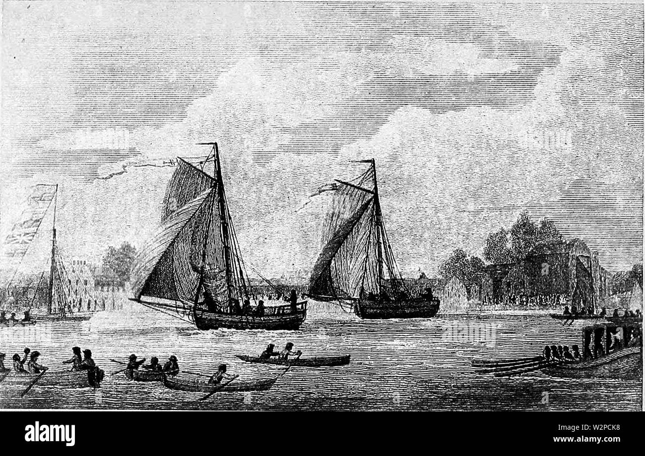 467 L'histoire du yachting Banque D'Images