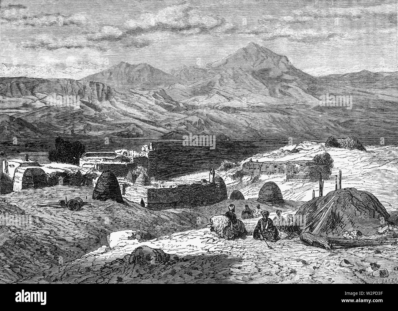 Une vue sur le Sud de l'Arménie dans la région du Caucase du Sud de l'Eurasie, bordé par la Turquie de l'ouest, la Géorgie au nord, l'Azerbaïdjan à l'Est, et l'Iran au sud. Dans les premiers siècles, l'Arménie était dans l'Empire perse bénéficiant de la sphère d'influence de périodes d'indépendance et des périodes d'autonomie sous réserve d'empires contemporain. Son emplacement stratégique entre les deux continents a fait l'objet d'invasions par de nombreux peuples autochtones, y compris l'Assyrie, l'Empire achéménide, des Parthes, grecs, romains, l'empire sassanide, l'Empire byzantin, les Arabes, l'empire seldjoukide, Mongols, Empire ottoman, l'Iran, et la Russie Banque D'Images