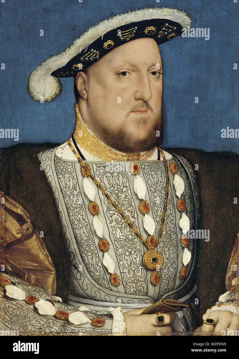 Portrait de Henry VIII d'Angleterre (1536) Peinture de Hans Holbein le Jeune - Très haute résolution et l'image de la qualité Banque D'Images