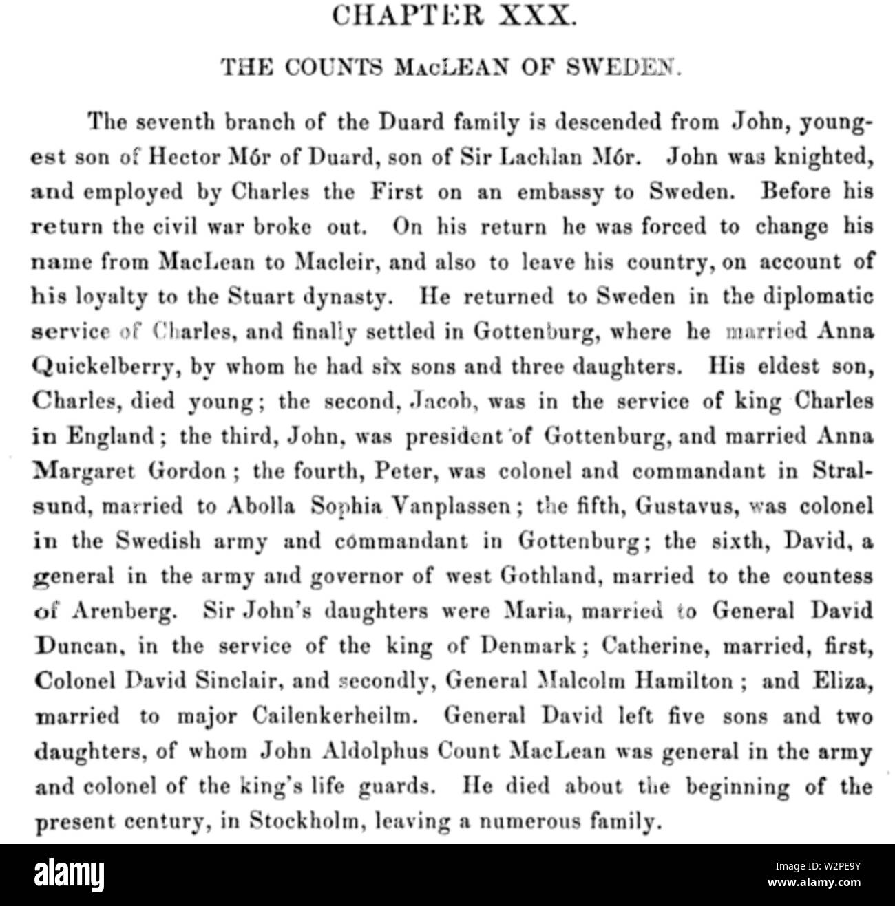 Une histoire du clan MacLean de sa première colonie à Duard château (1889) Chapitre 30 Banque D'Images